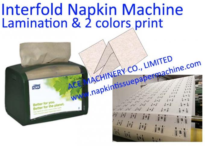 V máquina de la toalla de papel de la mano del doblez con la laminación