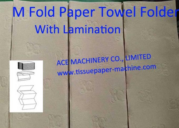 Máquina de la toalla de papel de cuatro dobleces con la laminación