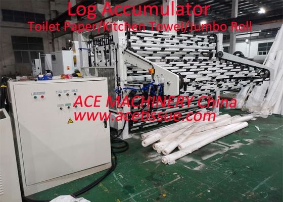 High Speed Fully Automatic Log Accumulator For Bathroom Tissue Roll 150mm Diameter