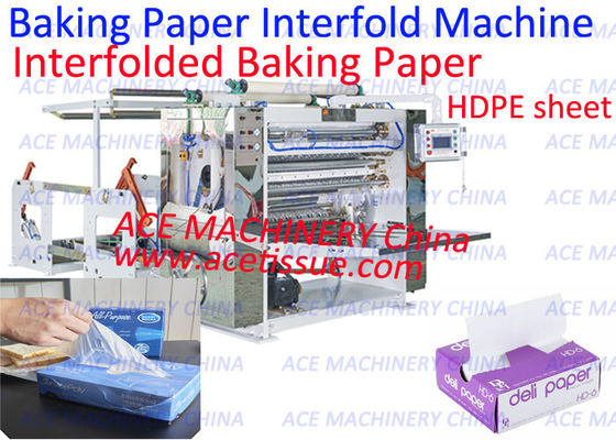 Máquina interfolder de tejido de panadería entrelazada automática para hacer papel de charcutería encerado