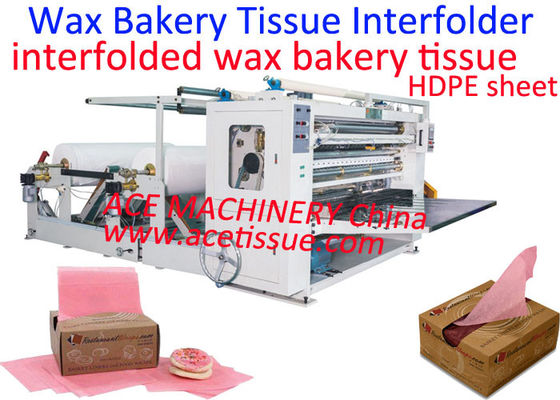 Máquina que entrelaza del tejido de la panadería de la cera seca entrelazada para el papel de la tienda de delicatessen de la comida