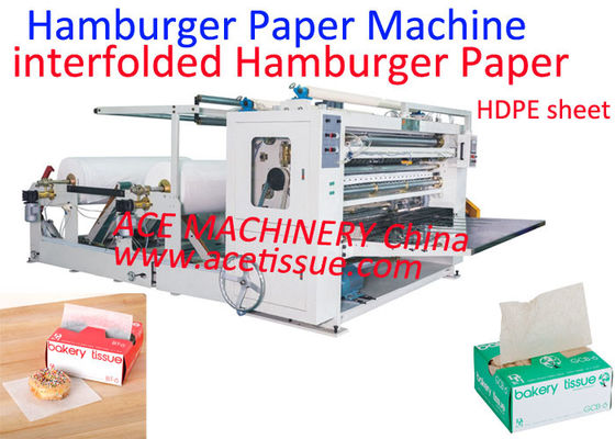Máquina interfolder de papel de empanada de hamburguesa para papel de charcutería de cera de envoltura de mantequilla de sándwich