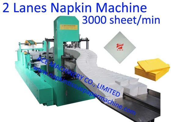 300x300mm1/8 que dobla la máquina de la fabricación de papel de la servilleta de 2 cubiertas