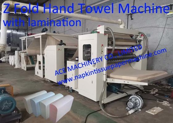 Máquina automática de la toalla de papel de doblez de Z con la máquina de la toalla de mano del plegamiento de la laminación Z con la laminación