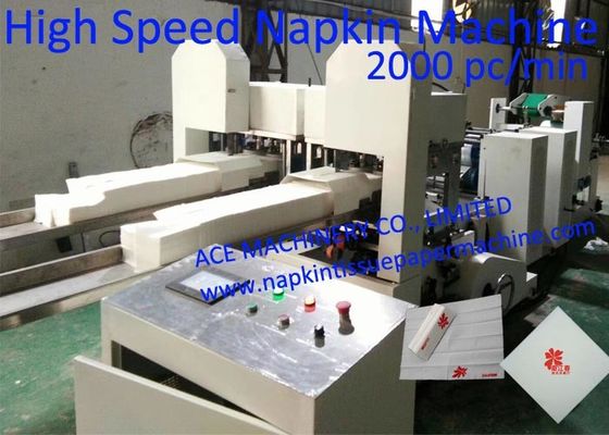 Servilleta de papel automática de alta velocidad de encargo que hace la máquina con la impresión en color 2