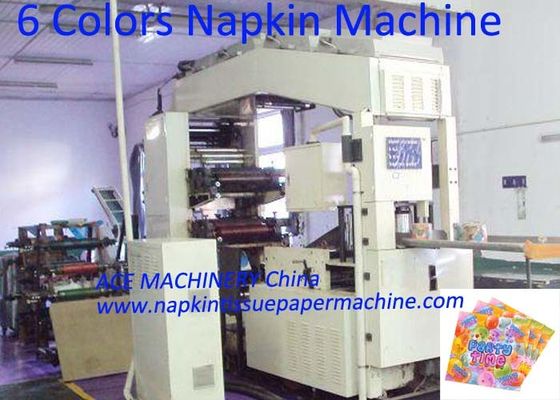 Máquina de papel de la servilleta con la tolerancia 0.1m m de la impresión en color dos