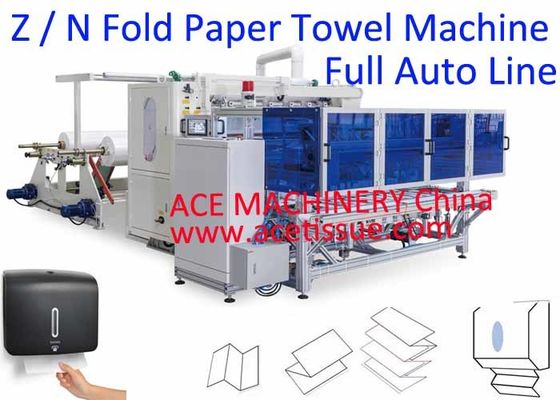Máquina automática de la toalla de papel de doblez de Z con el sistema de transferencia auto