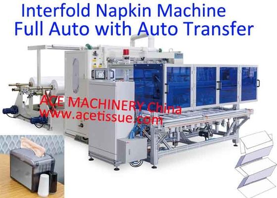 V doblan la toalla de papel que hace la máquina automatizada completamente con transferencia auto