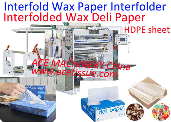 La tienda de delicatessen automática de Interfolded empapela la máquina de Interfolding para la tienda de delicatessen cubre y Patty Paper