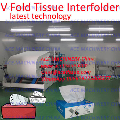 China que graba en relieve la máquina de proceso facial del papel seda para la servilleta del doblez de V