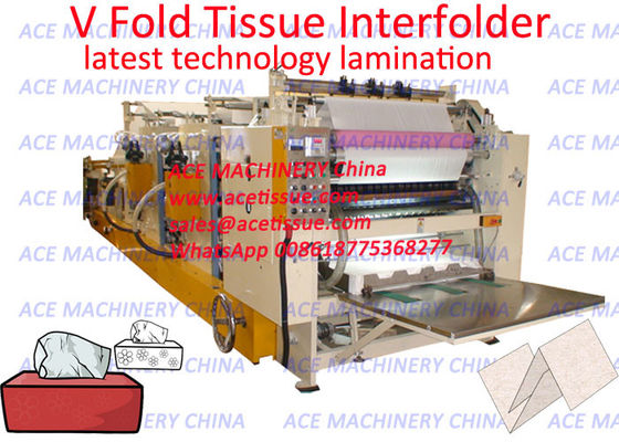 Tipo de dibujo automático de China tejido de papel facial que convierte la máquina con el pegado de la unidad de la laminación